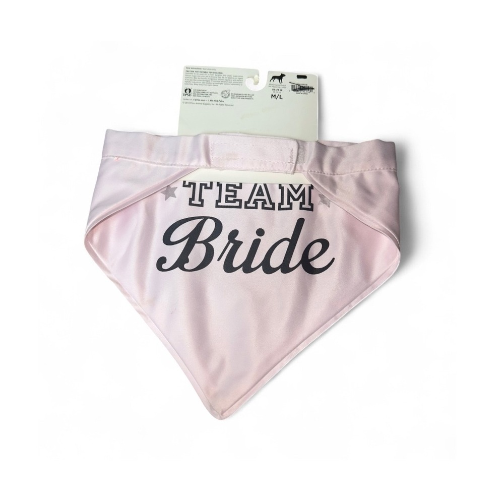 Petco Team Bride Maid of Honor Dog Bandana Wedding Bridal Party‎ Accessory M/L